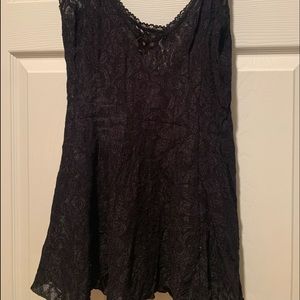 Ladies Black Lacey Nighty